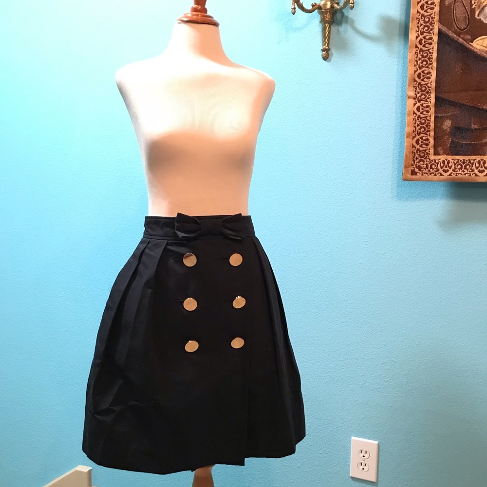 Orla Kiely Dark Navy/Midgnight Blue Pleated Skirt